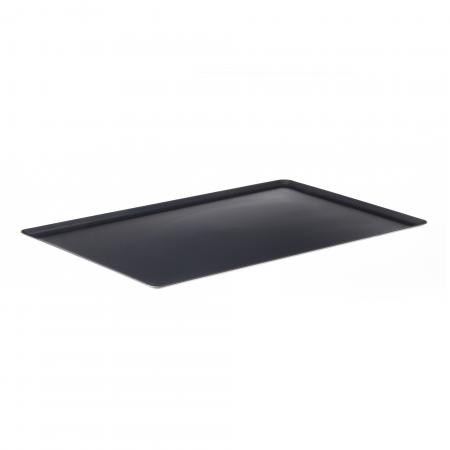 Plaque en t&ocirc;le noire GN 1/1 bords pinc&eacute;s - R&eacute;f. 261104 - Illustration n&deg;1