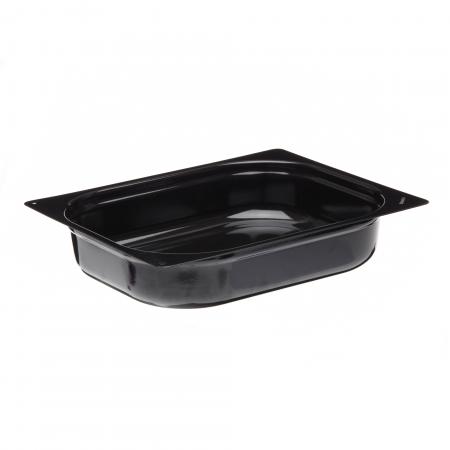 Bac en inox GN 1/1 &eacute;maill&eacute; noir profondeur 65 mm - R&eacute;f. 256106 - Illustration n&deg;1