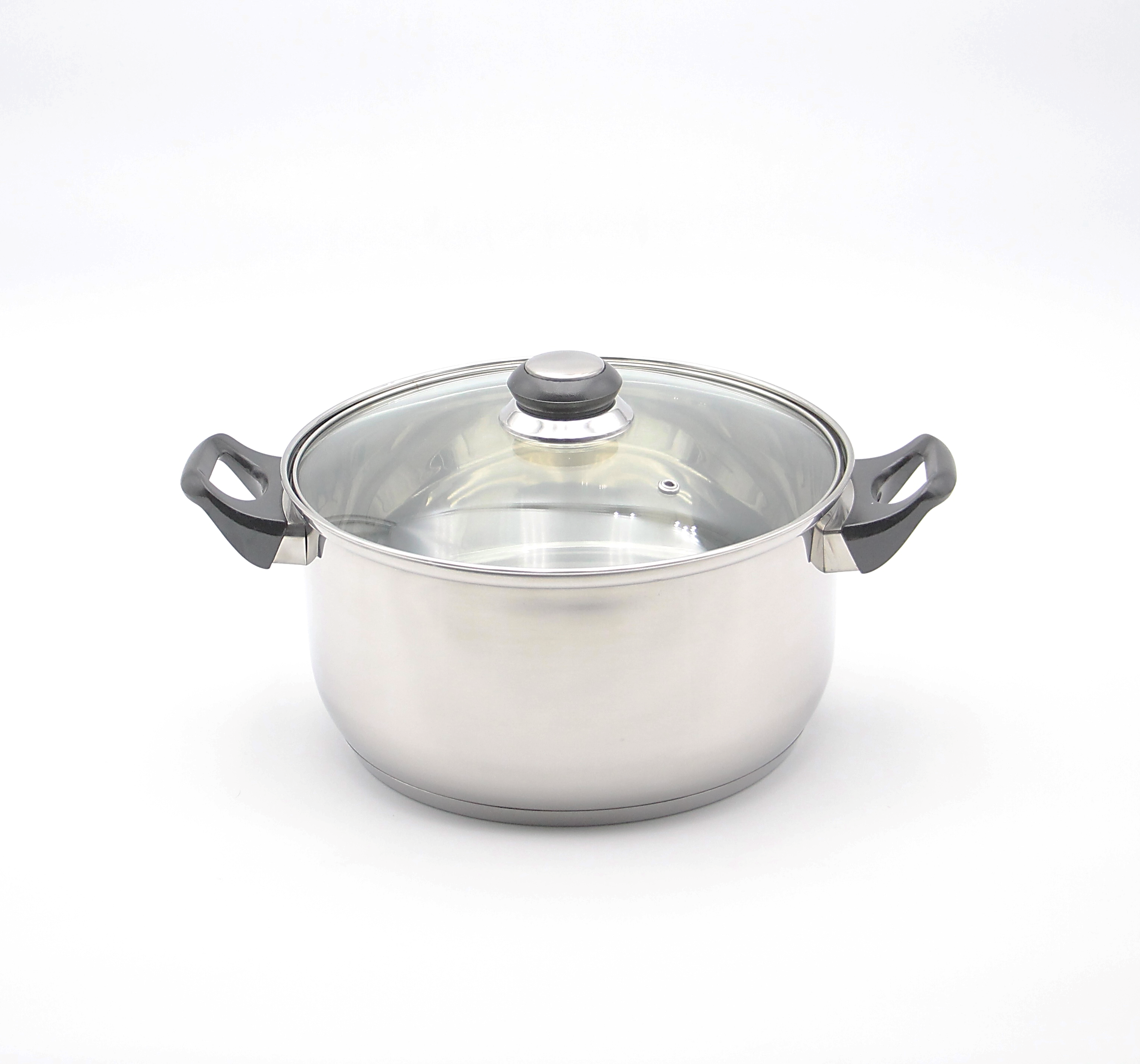 Faitout inox diam 24 cm avec couvercle transparent 4L - R&eacute;f. 216424 - Illustration n&deg;1