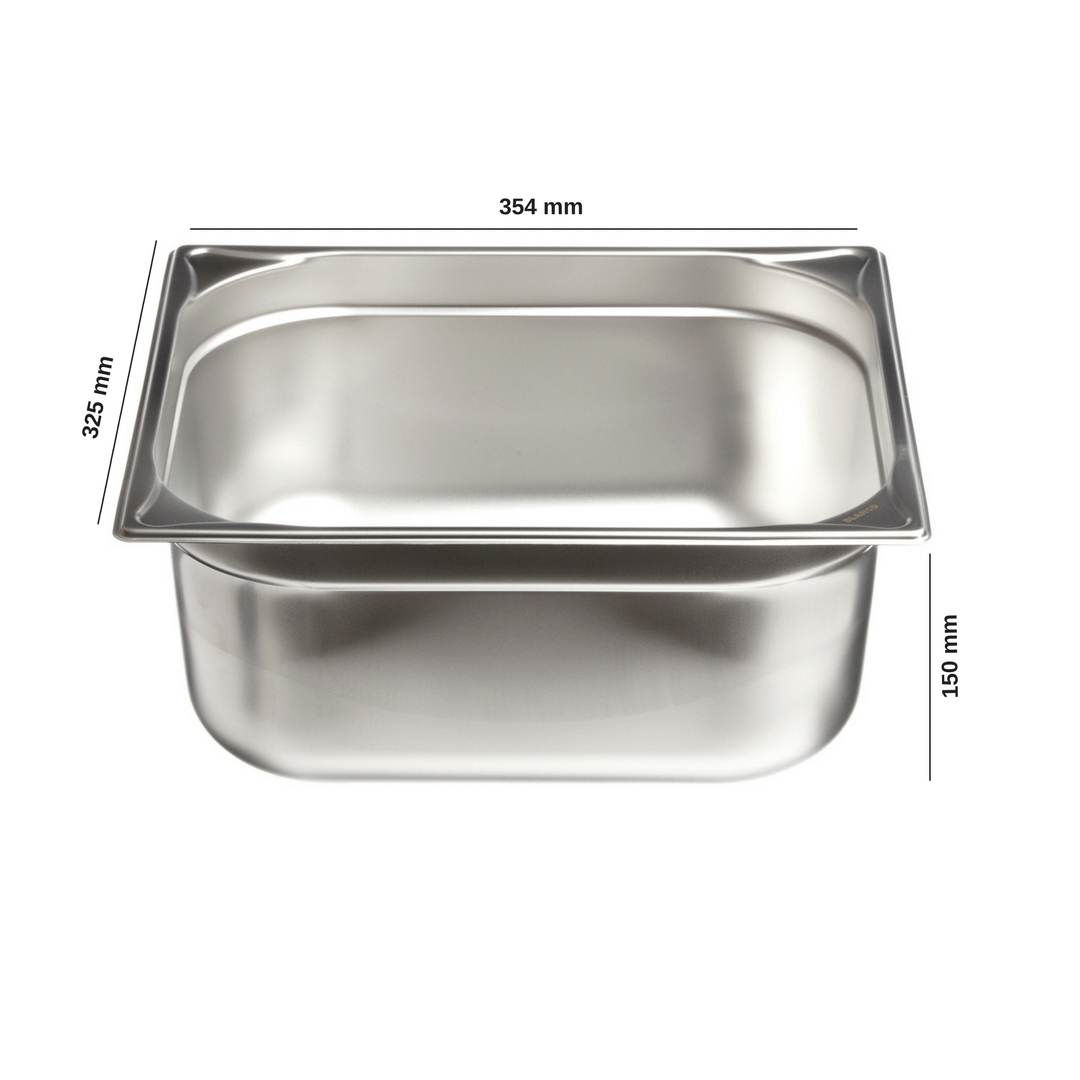 Bac en inox Premium GN 2/3 354X325X150 mm - R&eacute;f. 251915 - Illustration n&deg;1