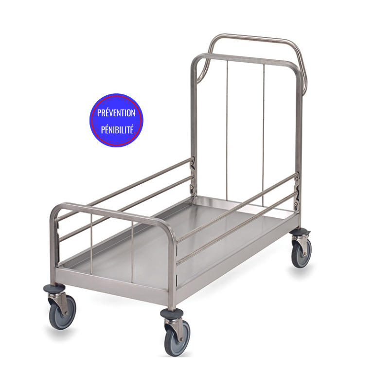 Chariot en inox à fond étanche pour le transfert des sacs - Réf. 324523 - Illustration n°1
