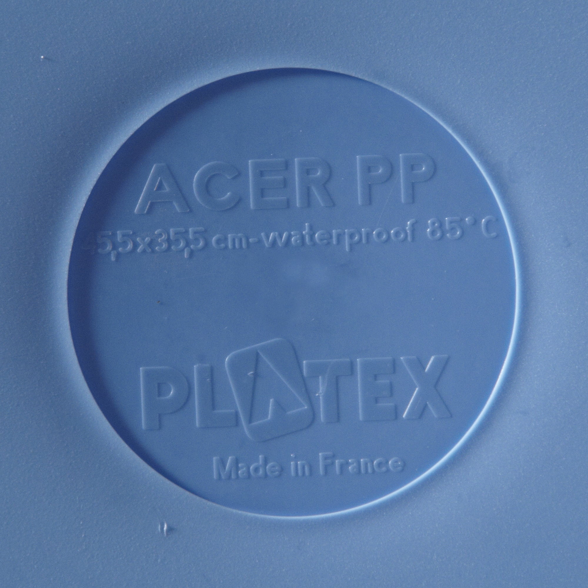 Plateau en polypropylène ACER PP 450 x 350 mm - Bleu ciel - Réf. 472348 - Illustration n°2