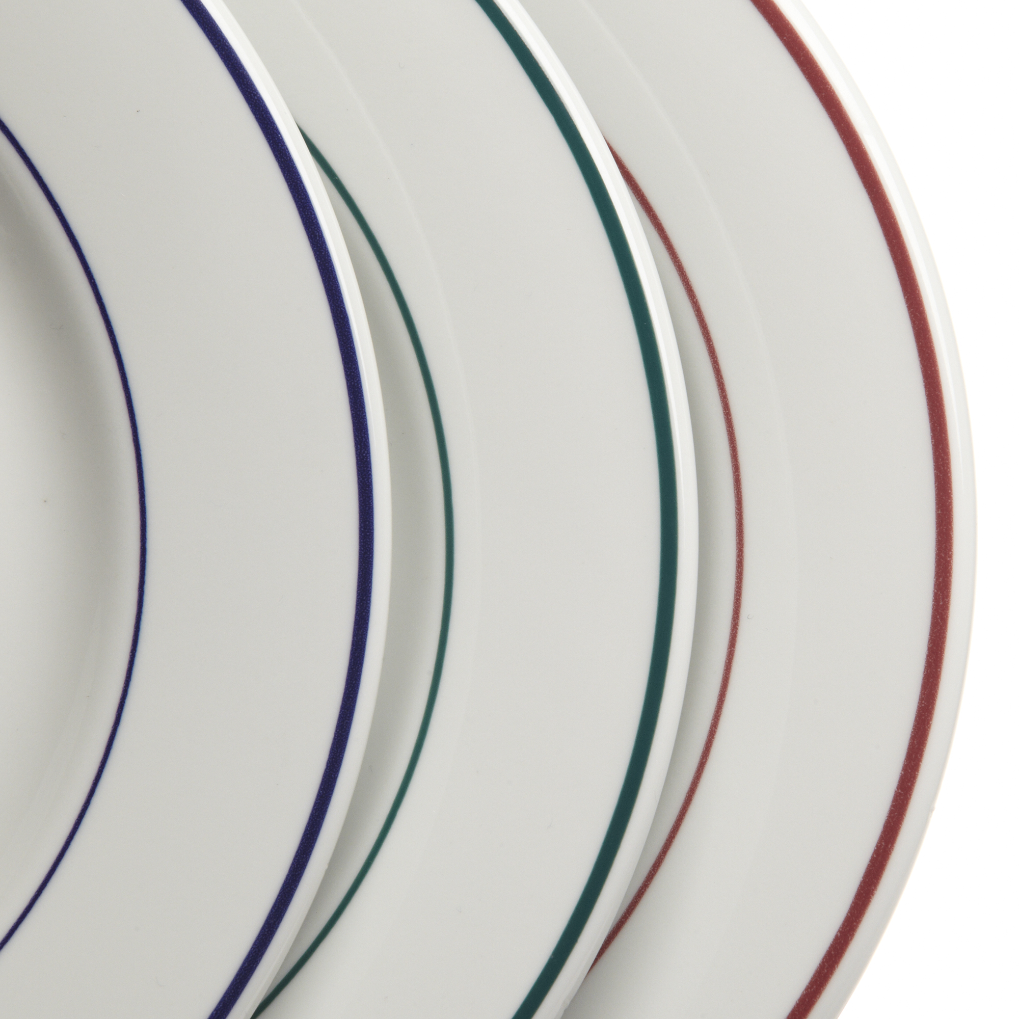 Sous-tasse à thé Bourrelet filet couleur en porcelaine diam 136 mm - Réf. 591416 - Illustration n°1
