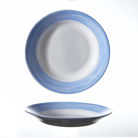 Assiette creuse Arcoroc Brush bleue 69 cl diam. 225 mm - Réf. 564405 - Illustration n°1