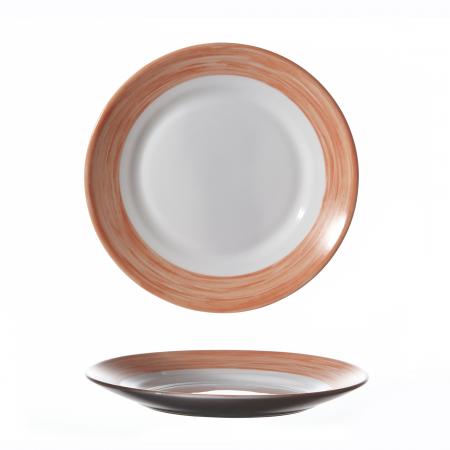 Assiette plate Arcoroc Brush orange diam. 195 mm - Réf. 564607 - Illustration n°1
