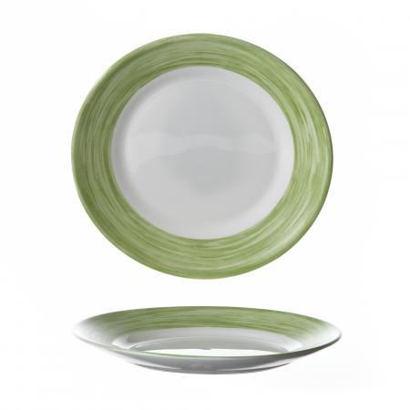 Assiette plate Arcoroc Brush verte diam. 235 mm  - Réf. 564203 - Illustration n°1