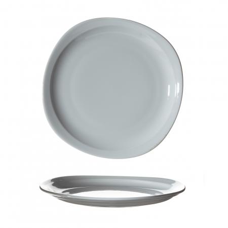 Assiette plate Oslo n°3 en porcelaine 245 mm x 235 mm - Réf. 595002 - Illustration n°1
