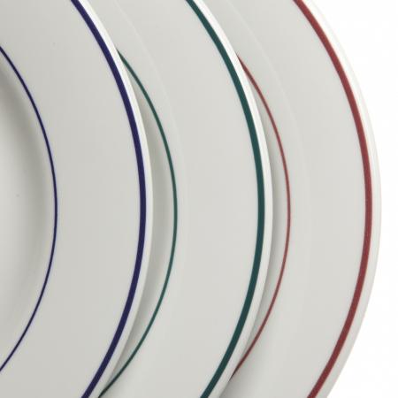 Assiette plate Bourrelet filet couleur en porcelaine diam. 228 mm - Réf. 591302 - Illustration n°1