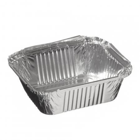 Barquette Alu, bords droits, 141x116x41 mm, 450 gr - R&eacute;f. 710145 - Illustration n&deg;1