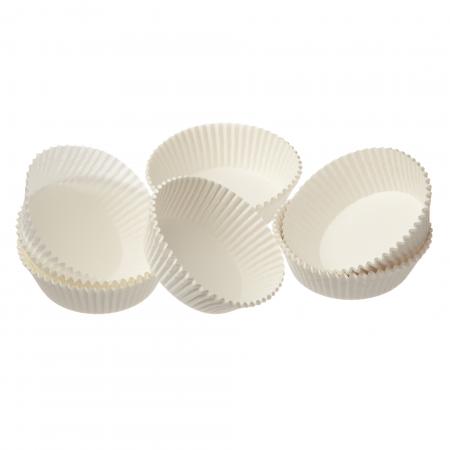 Caissettes rondes pliss&eacute;es en papier blanc diam 7 cm - R&eacute;f. 704407 - Illustration n&deg;1