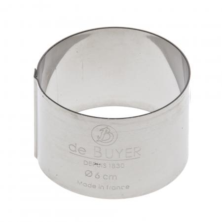 Cercle Inox &agrave; mousse individuel diam. 60 mm - R&eacute;f. 108506 - Illustration n&deg;1