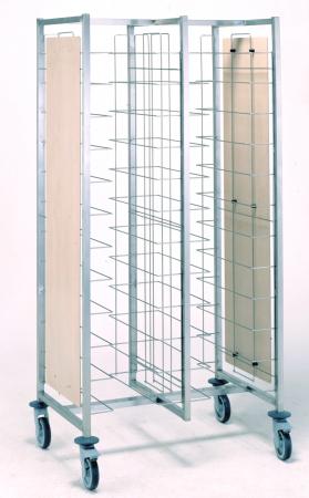 Chariot caf&eacute;t&eacute;ria &agrave; double entr&eacute;e           930x630x1790 mm - R&eacute;f. 321002 - Illustration n&deg;1