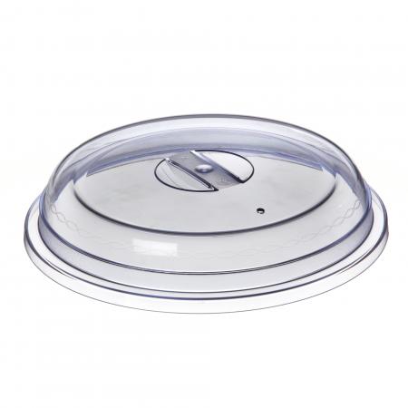 Couvre-assiettes transparent bleu en polyamide diam. 230 mm - R&eacute;f. 777055 - Illustration n&deg;1