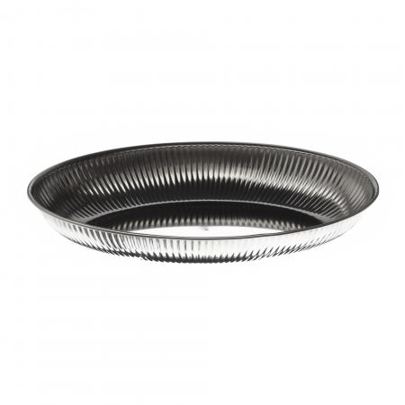 Corbeille &agrave; pain ovale cannel&eacute;e en inox 310 mm - R&eacute;f. 372831 - Illustration n&deg;1