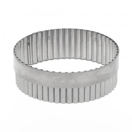 D&eacute;coupoir inox rond cannel&eacute; diam. 100 mm - R&eacute;f. 109910 - Illustration n&deg;1