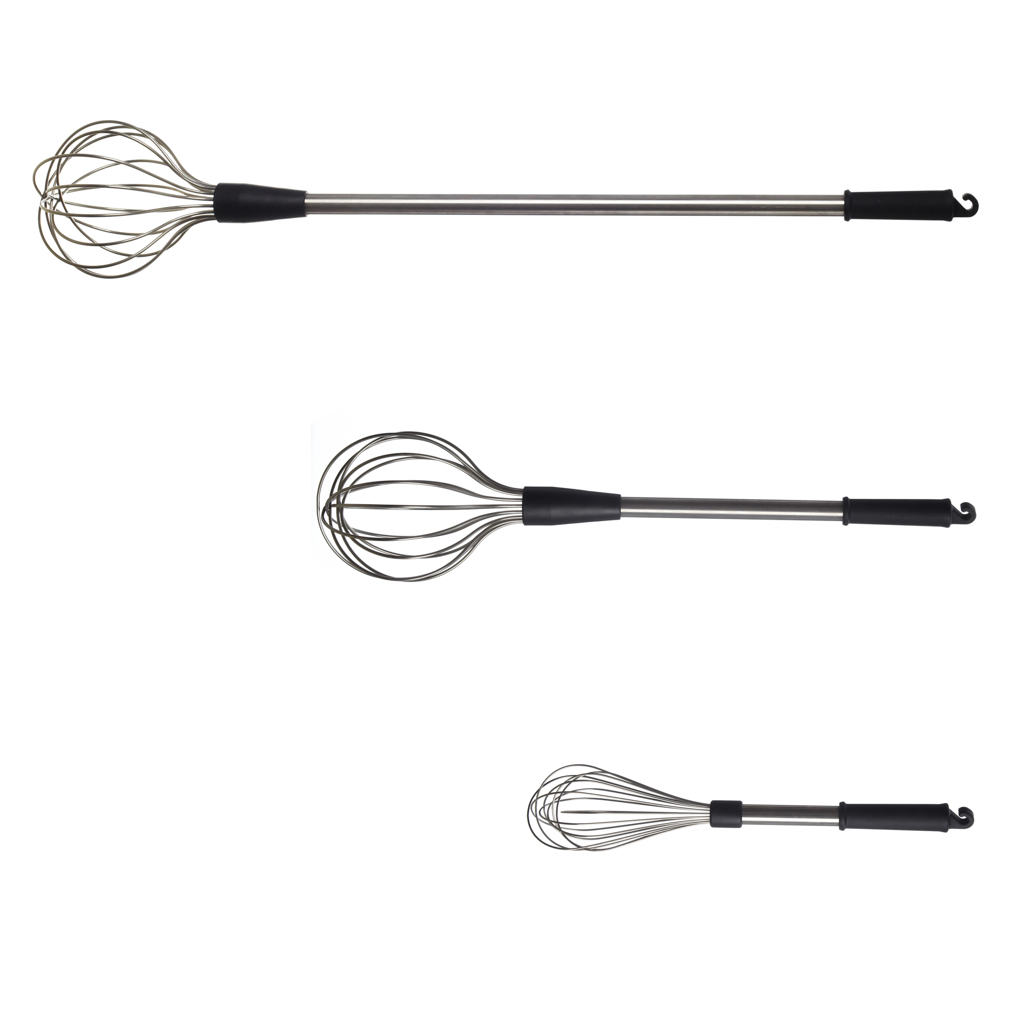 Fouet cuisine fils inox renforcé - manche ABS anti-brûlures - 25 CM.