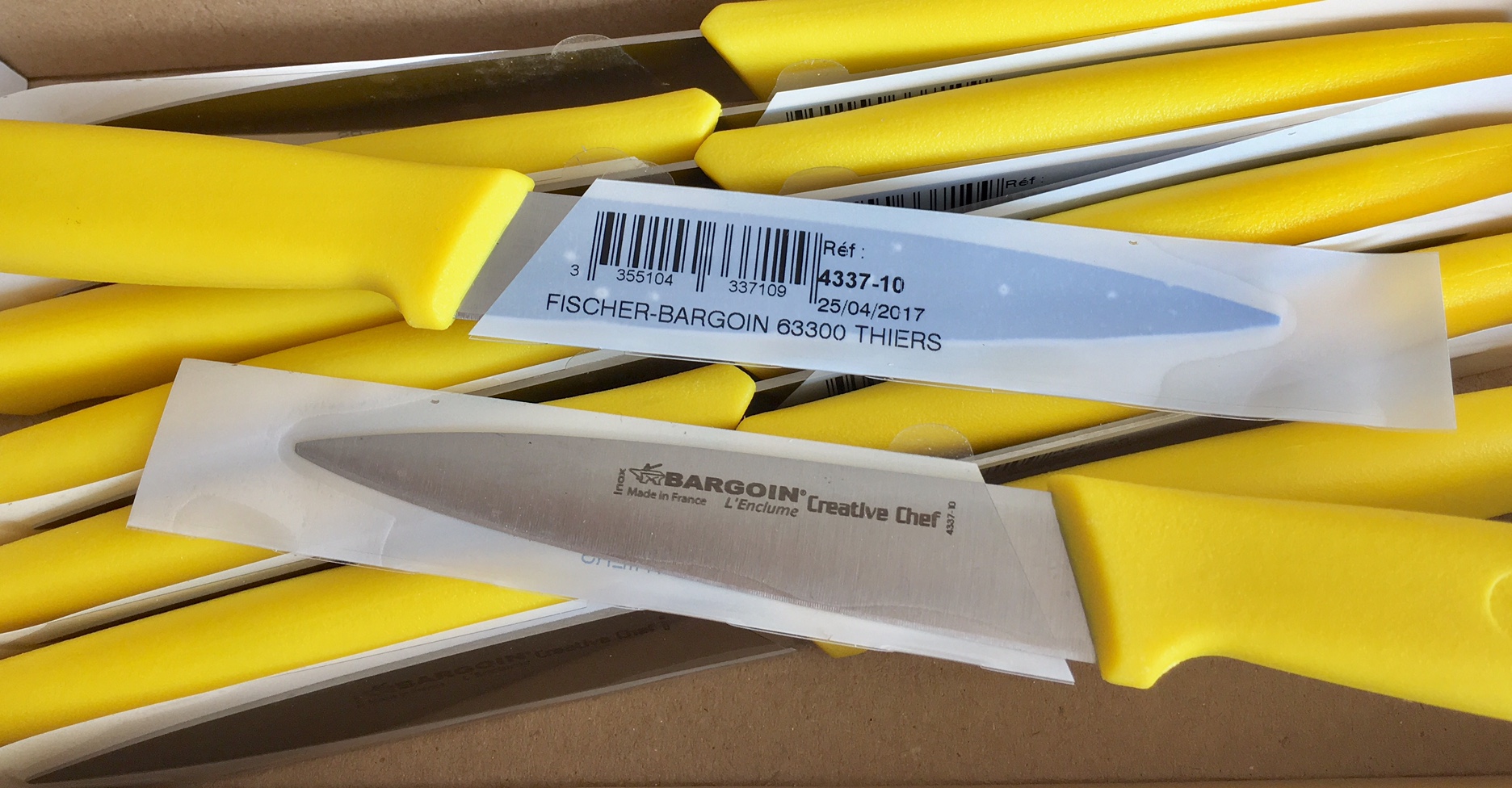 Couteau d'office "Creative" jaune - Lame inox 10 cm - Réf. 051604 - Illustration n°2
