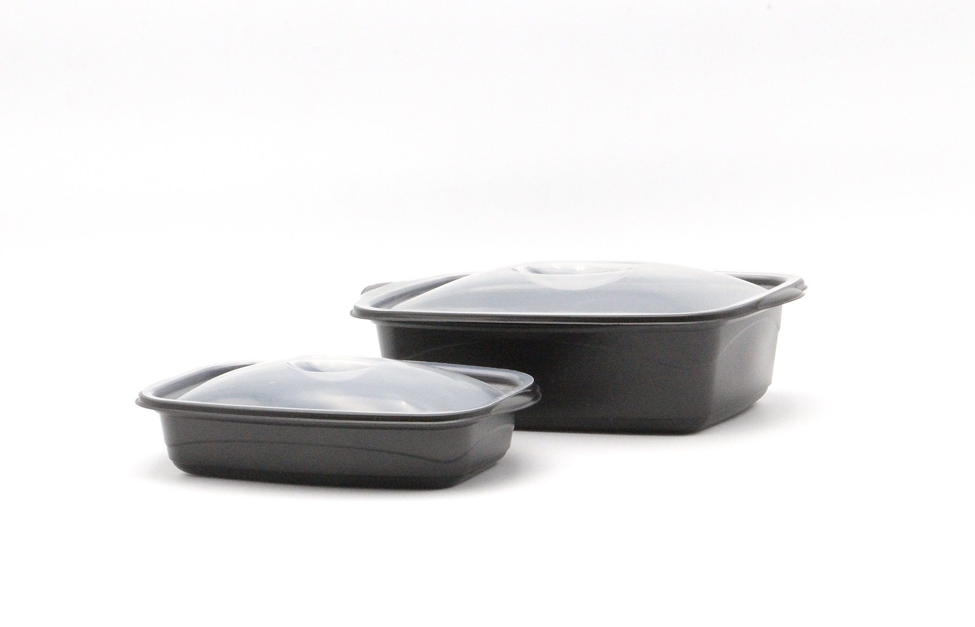 Boite micro-ondable noire MARMI avec couvercle - R&eacute;f. GENE7065 - Illustration n&deg;1