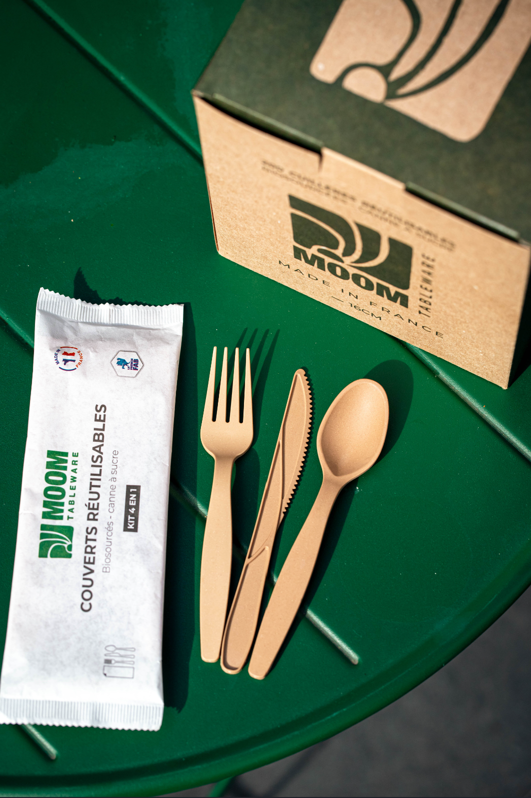 Sachet "Déjeuner" 4/1 couverts Soft Bio RE-USE - colis de 150 - Réf. 743824 - Illustration n°1