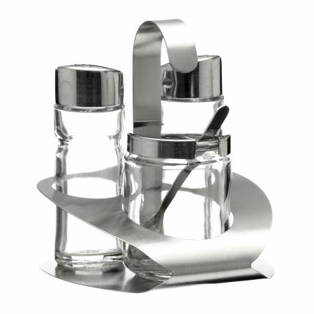 M&eacute;nag&egrave;re en inox pro sel, poivre et moutarde - R&eacute;f. 391703 - Illustration n&deg;1