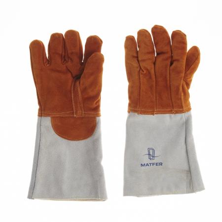 Gants en cuir de protection thermique jusqu'&agrave; 250 &deg;C - la paire - R&eacute;f. 894140 - Illustration n&deg;1