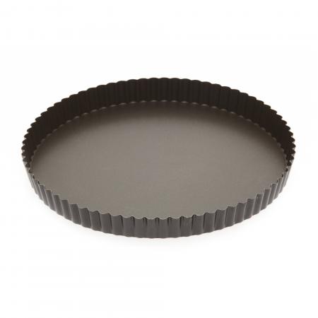 Moule &agrave; tarte cannel&eacute; &agrave; fond mobile anti-adh&eacute;sif diam. 280 mm - R&eacute;f. 121228 - Illustration n&deg;1