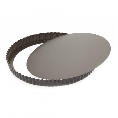 Moule &agrave; tarte cannel&eacute; &agrave; fond mobile anti-adh&eacute;sif diam. 280 mm - R&eacute;f. 121228 - Illustration n&deg;2