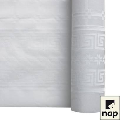 Nappe en papier damass&eacute; blanc - Rouleau 1.2 x 100 m - R&eacute;f. 701006 - Illustration n&deg;1