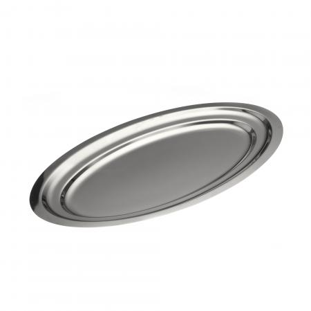 Plat ovale en inox 18 % longueur 600 mm - Réf. 371060 - Illustration n°1