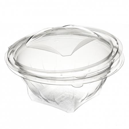 Saladier transparent &agrave; couvercle d&eacute;chirable 500 gr - R&eacute;f. 731650 - Illustration n&deg;1