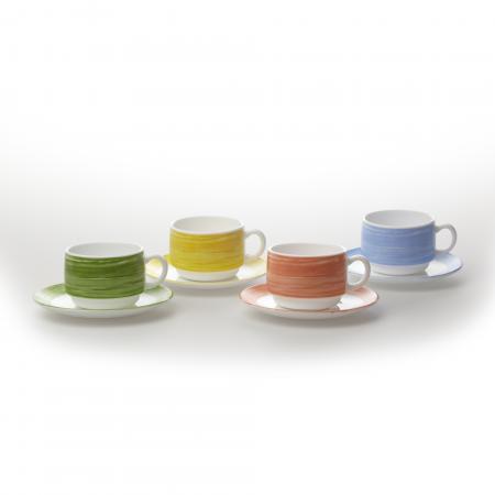 Tasse à thé Arcoroc Brush jaune 19 cl diam. 78 mm - Réf. 564114 - Illustration n°2