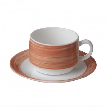 Tasse &agrave; th&eacute; Arcoroc Brush orange 19 cl diam. 78 mm - R&eacute;f. 564714 - Illustration n&deg;1
