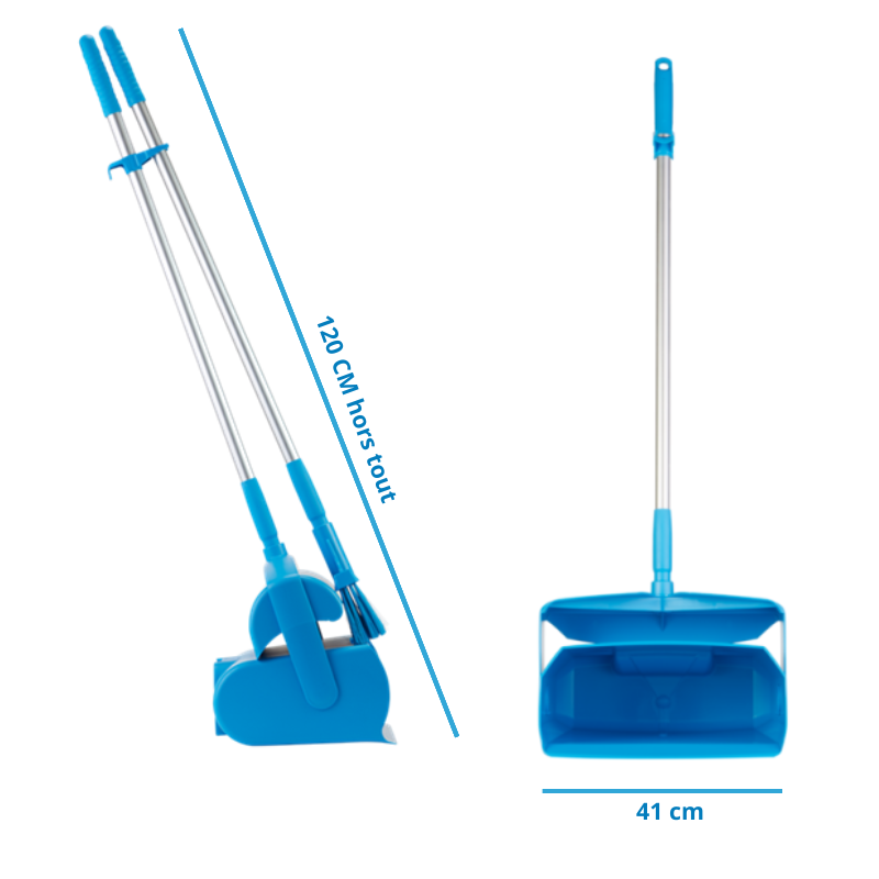 Kit pelle balai à manche long 83.5 cm - Bleu - MJPRO