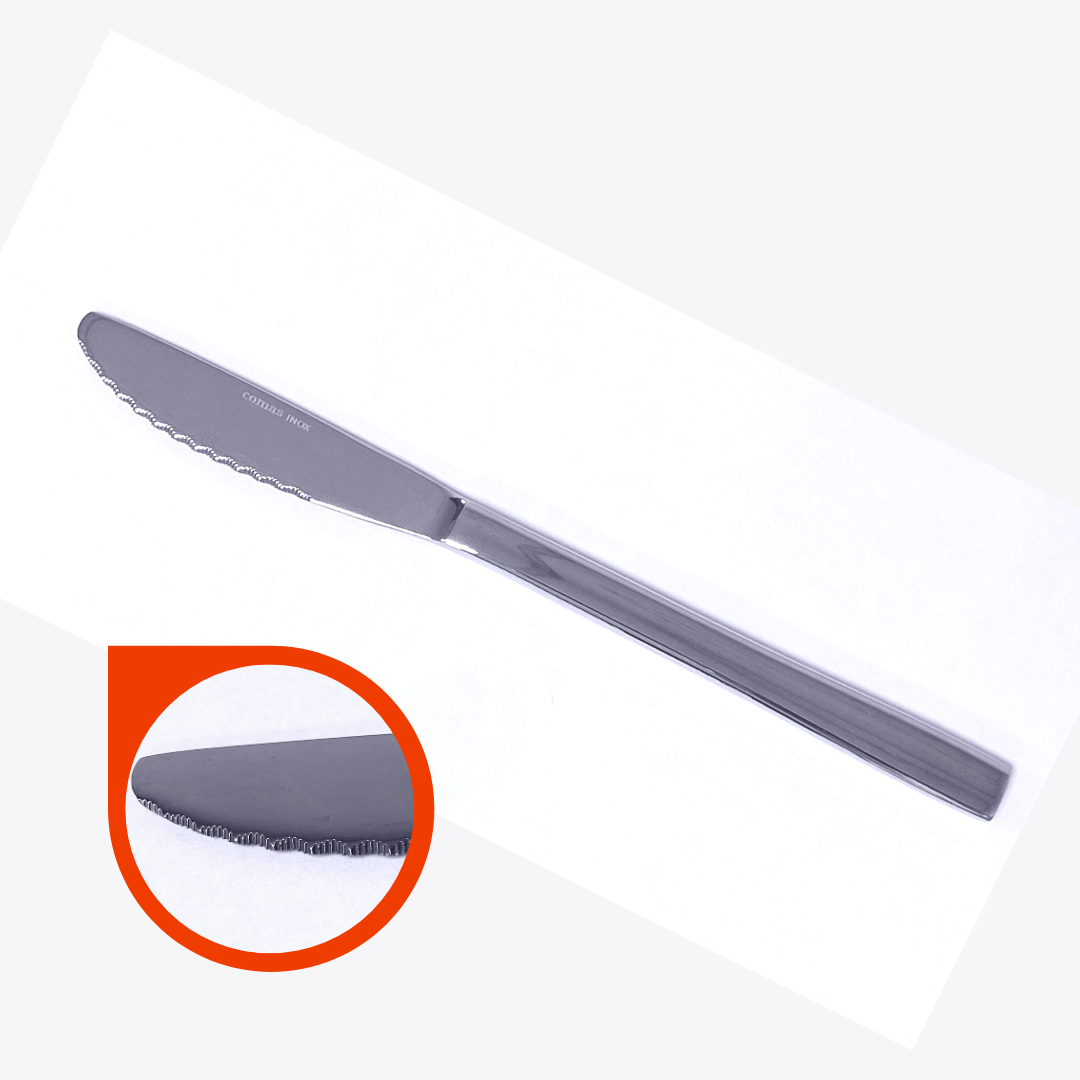 Couteau de table steak inox monobloc Hotel bout rond - R&eacute;f. 361118 - Illustration n&deg;1