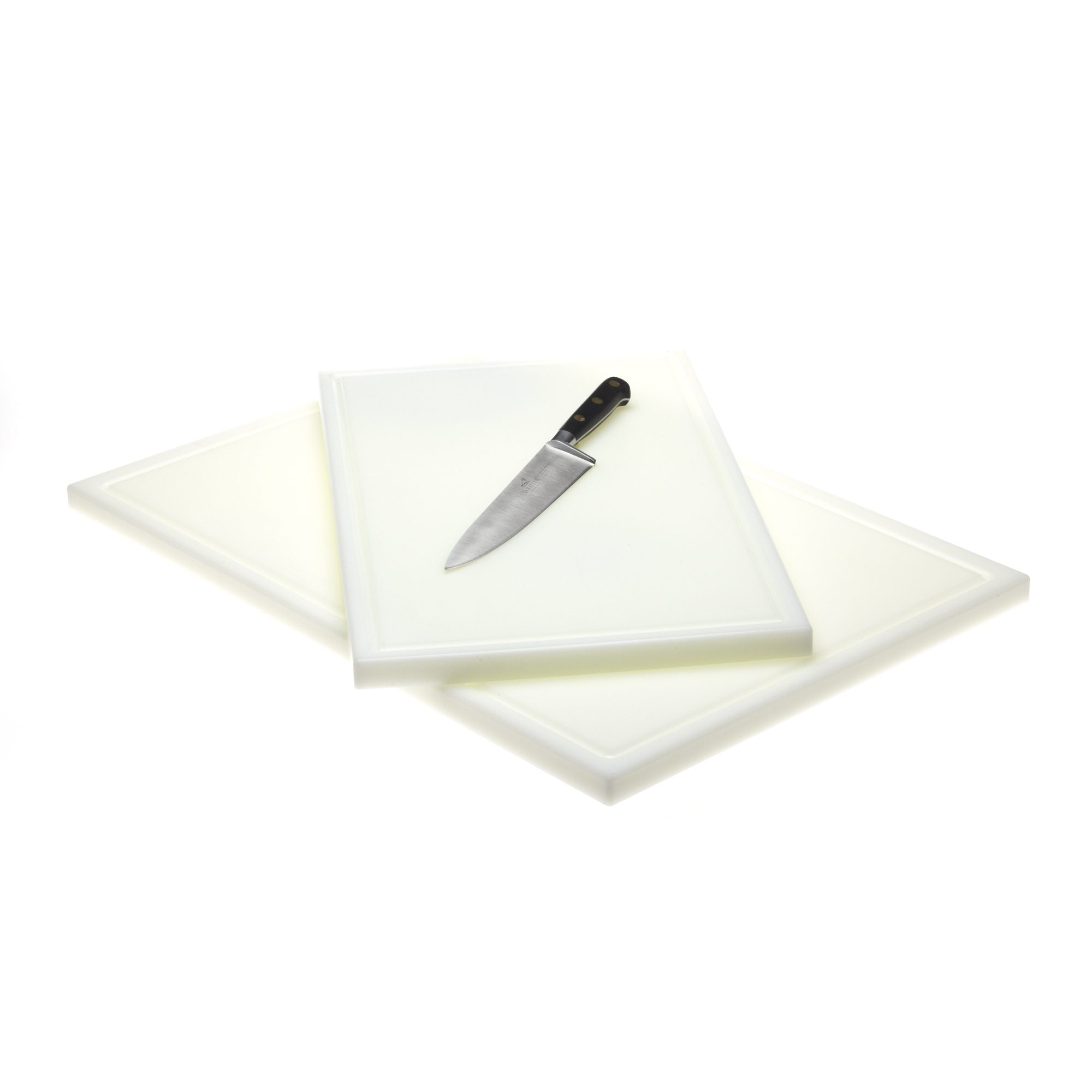 Planche &agrave; d&eacute;couper en poly&eacute;thyl&egrave;ne avec rigole 350x250x10 mm - R&eacute;f. 052836 - Illustration n&deg;1