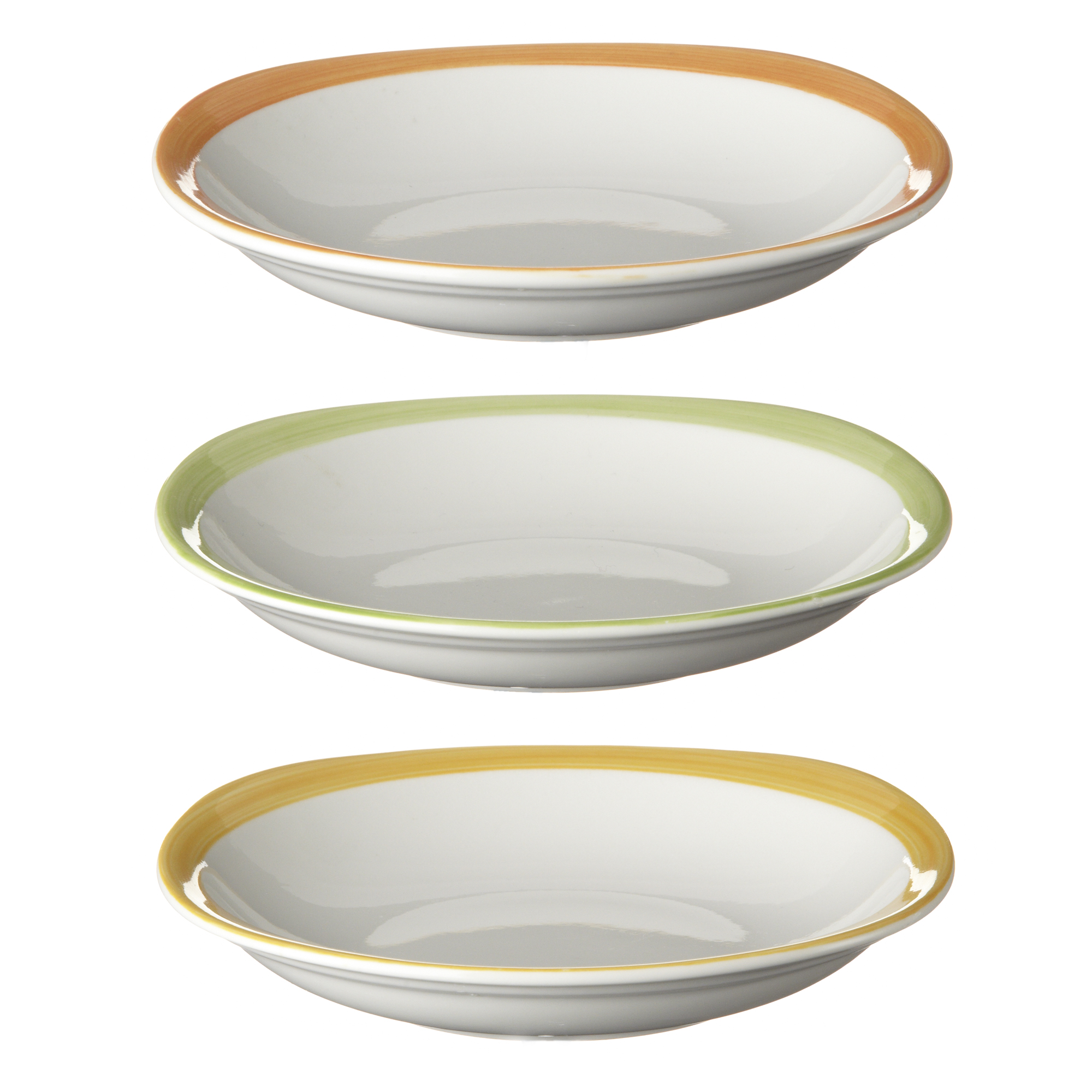 Assiette creuse Oslo Pinceau anis en porcelaine 150 mm x 140 mm - Réf. 595509 - Illustration n°1