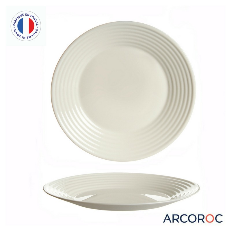 Assiette plate Arcoroc Stairo diam. 235 mm - Réf. 556303 - Illustration n°1