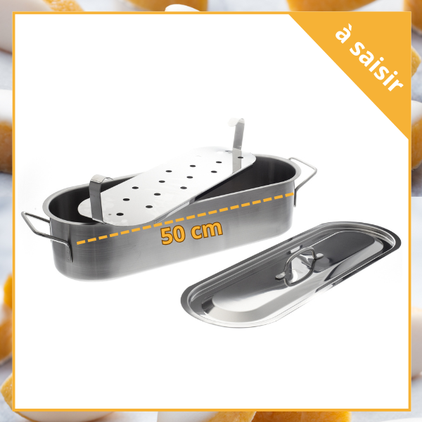 Poissonnière en inox longueur 500 mm