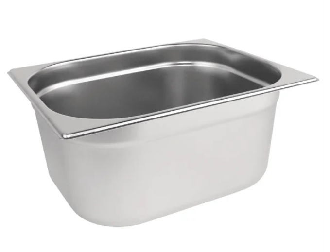 Bac en inox standard GN 1/2 profondeur 150 mm