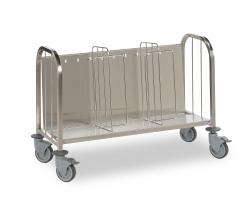 Chariot porte assiettes inox 200/300 