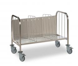 Chariot porte assiettes en inox 400 