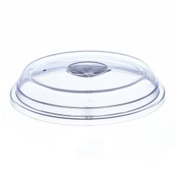 Couvre-assiette transparent cristal en polyamide diam. 230 mm