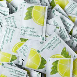 Pochette rince-doigts - Parfum citron - Carton de 500
