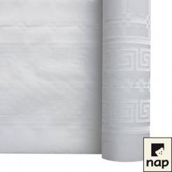 Nappe en papier damassé blanc - Rouleau 1 x 100 m