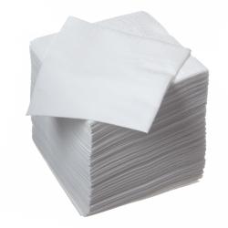 Serviette en ouate 2 feuilles blanc 20 x 20 cm