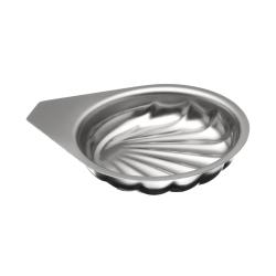 Beurrier en forme de coquille en inox 