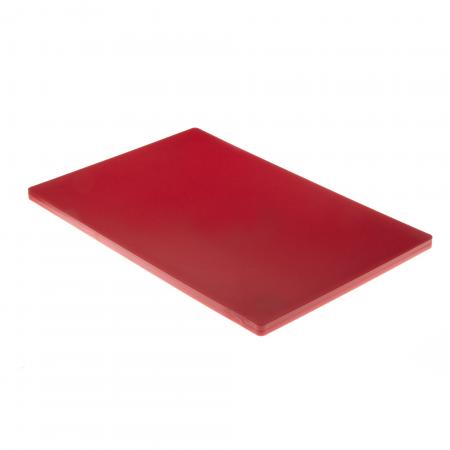 Planche à découper en polyéthylène 600x400x20 mm rouge