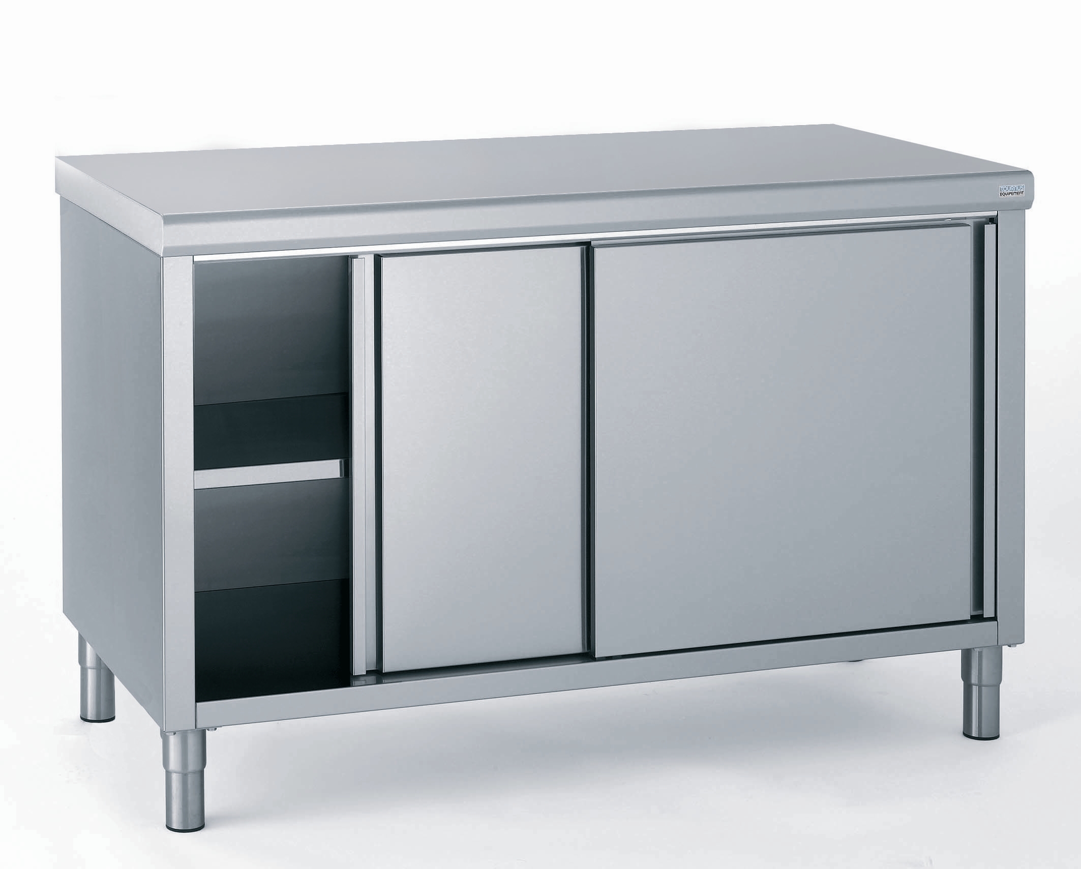 Meuble bas neutre en inox 18/10 140x70x90 cm
