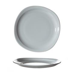 Assiette plate Opti n°3 en porcelaine 245 mm x 235 mm