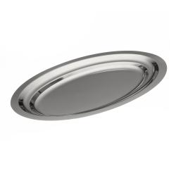 Plat ovale en inox 18 % longueur 410 mm